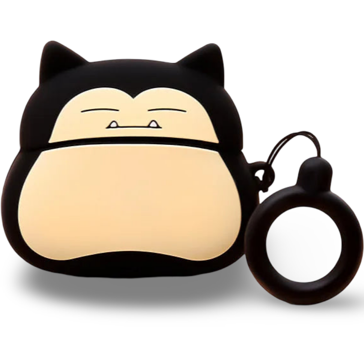 🖤 Black Snorlax AirPods Case (with Keychain)