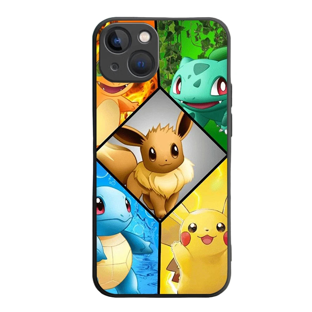 🧩 Pokémon Starter Squad iPhone Case – Kanto Legends