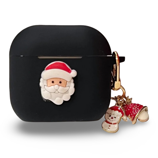 🎁 Santa & Stocking AirPods Case – Black Christmas Edition