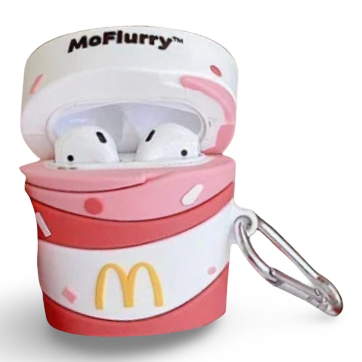 🍓 McFlurry AirPods Case – Strawberry Swirl