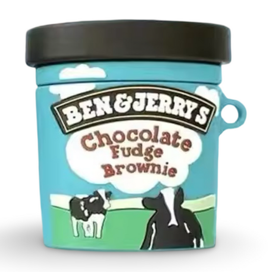 🍫 Ben & Jerry’s AirPods Case – Chocolate Fudge Brownie Bliss!