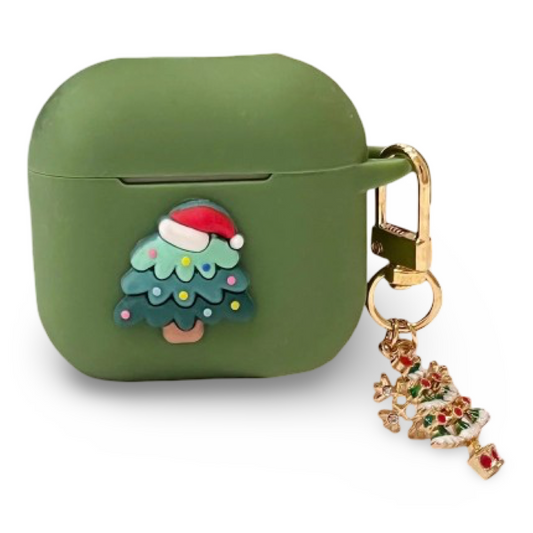 🎅 Holiday Tree AirPods Case – Classic Green Edition