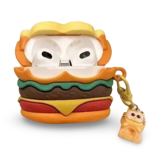 🍔 Garfield Burger AirPods Case – Lazy Lunch Edition
