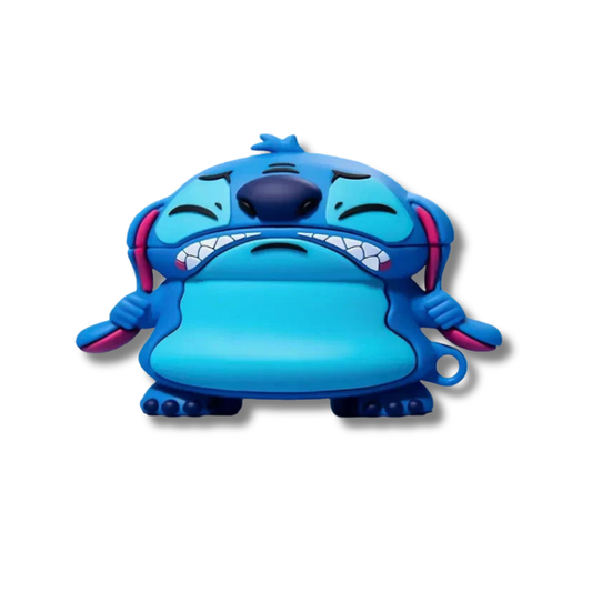 Blue Stitch “Grrr Face” AirPods Case