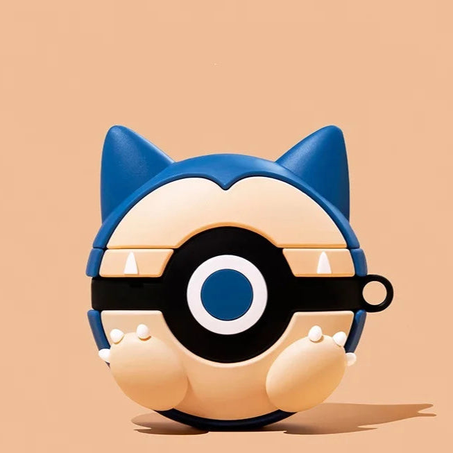 😴 Snorlax Poké Ball AirPods Case (with Keychain)