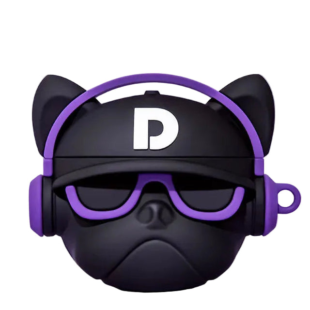 Hip-Hop Bulldog AirPods Case - Purple