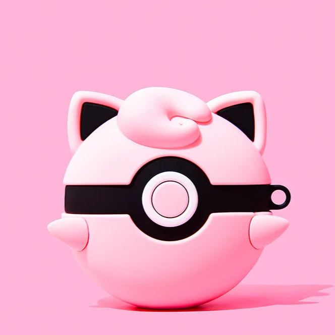 💕 Jigglypuff Poké Ball AirPods Case (with Keychain)