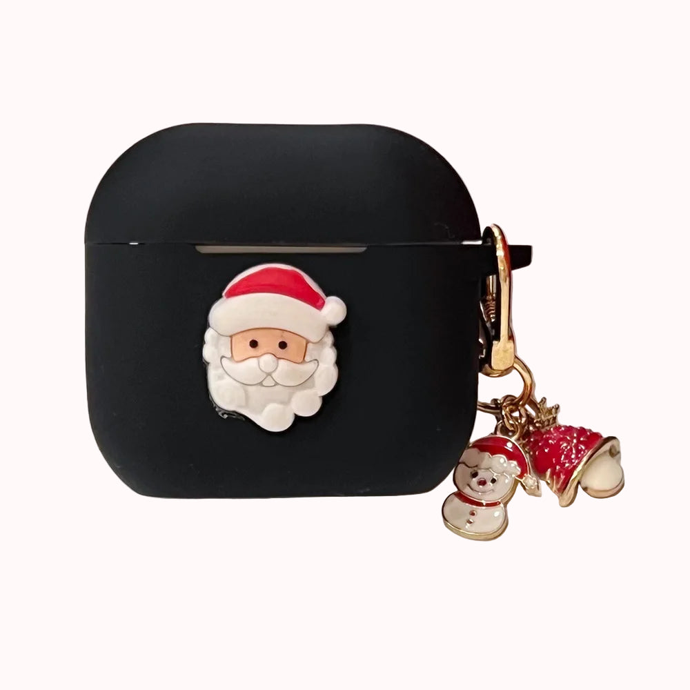 🎁 Santa & Stocking AirPods Case – Black Christmas Edition
