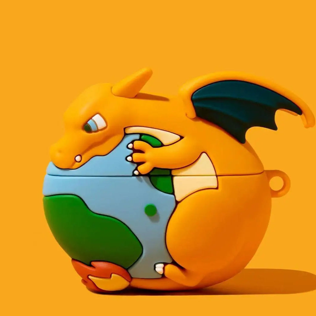 🌋 Charizard 3D AirPods Case (with Keychain)