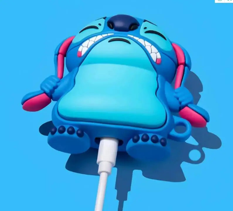 Blue Stitch “Grrr Face” AirPods Case