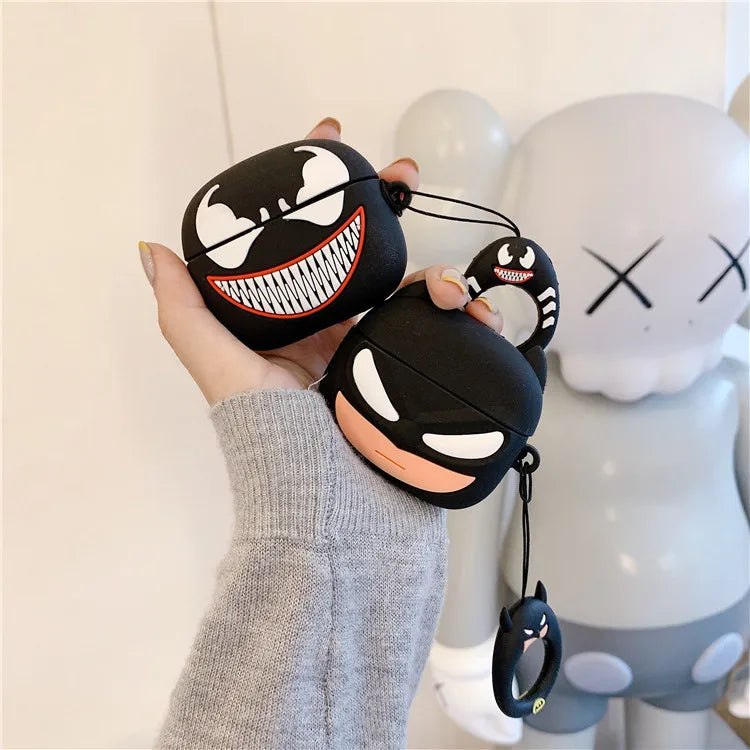 Batman For Airpods Pro 2 Case,3D Cartoon Silicone Shockproof Earphone Cover For Airpods 4 3 2 1 Case Cover Funda Kids Boys