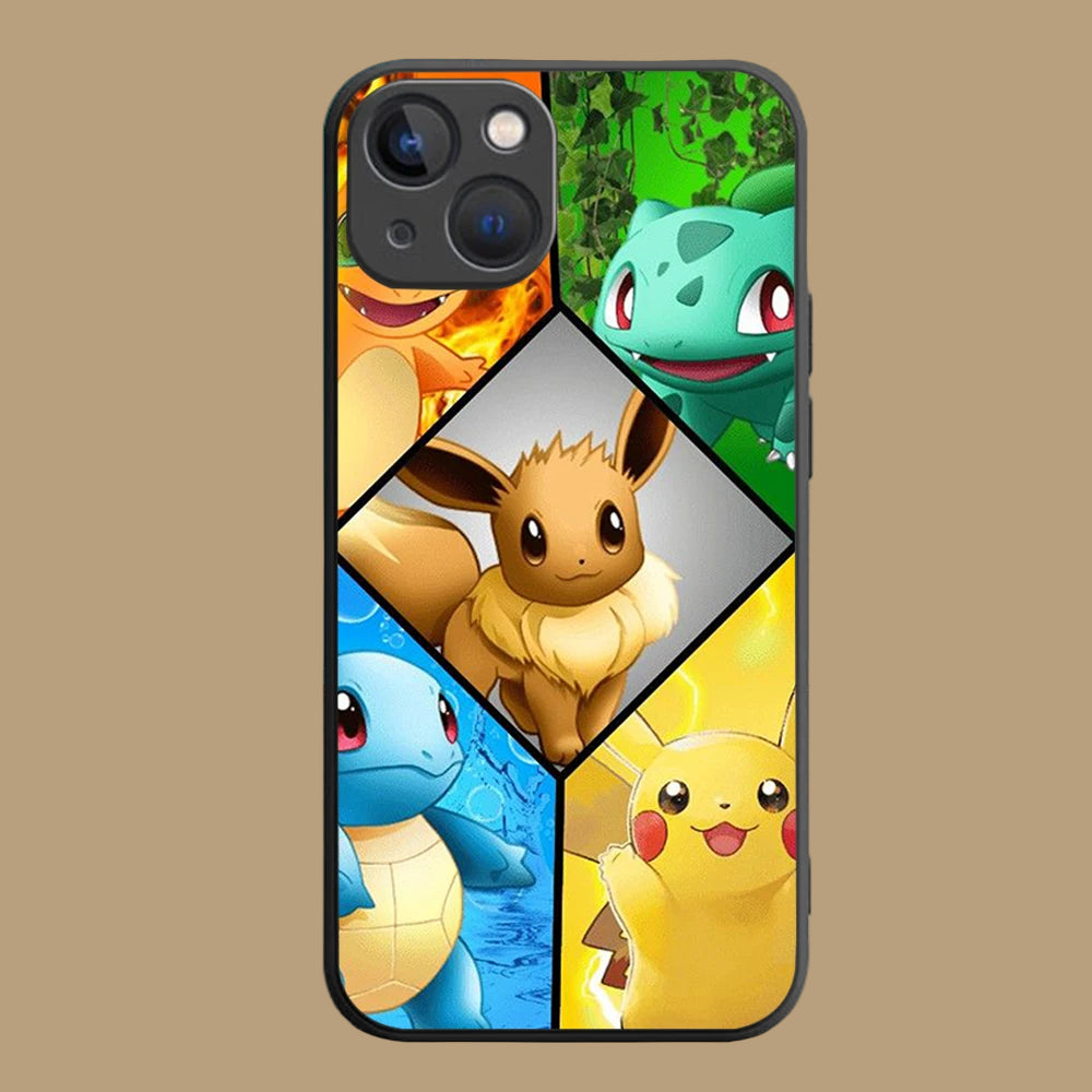 🧩 Pokémon Starter Squad iPhone Case – Kanto Legends
